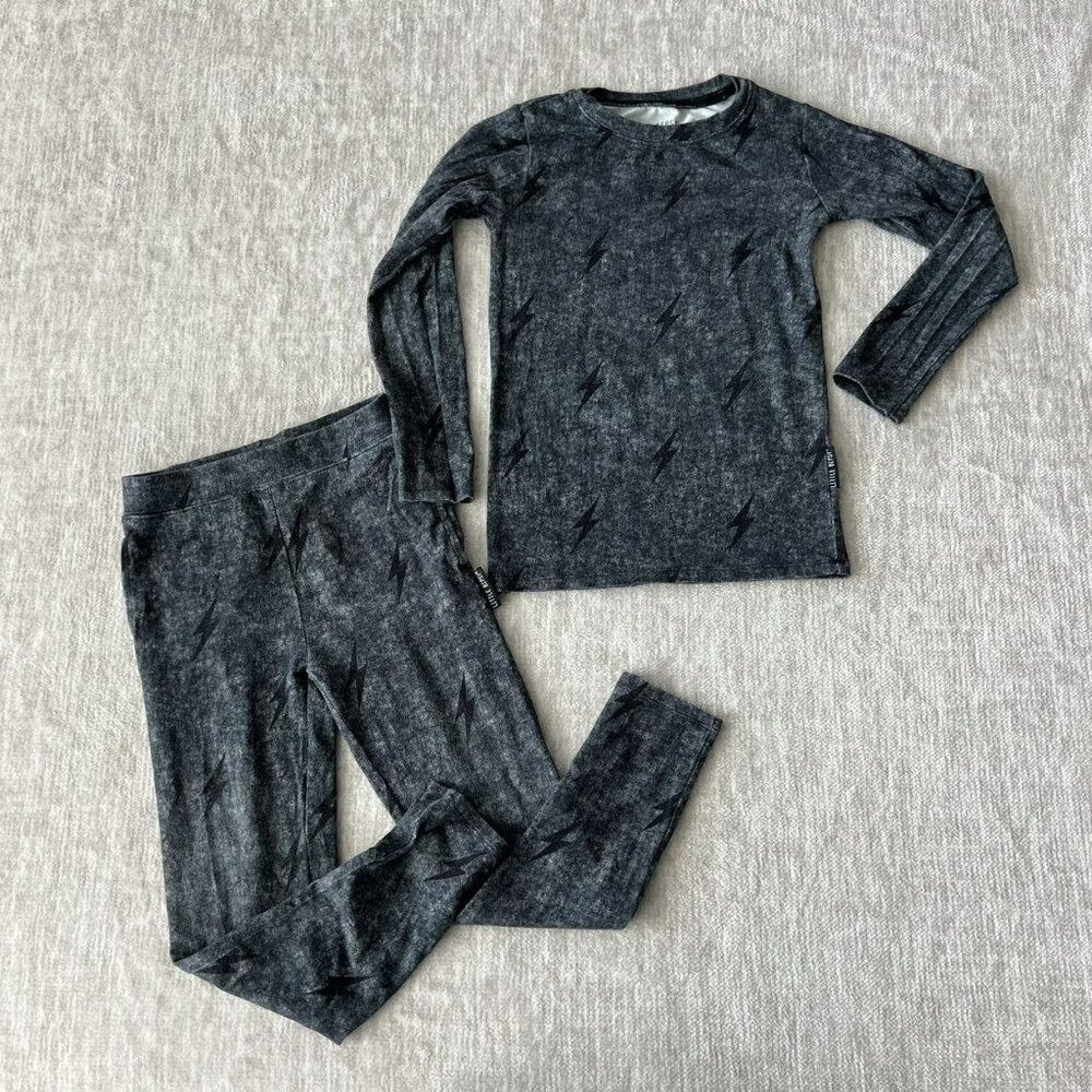 5-6y Little Bipsy X Baby Breez Lightning Bolt Bamboo Pajamas